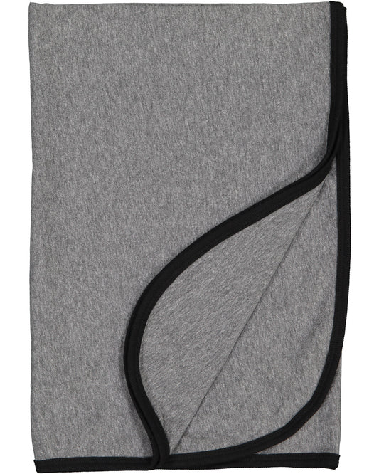 Infant Premium Jersey Blanket - Granite Heather / Black