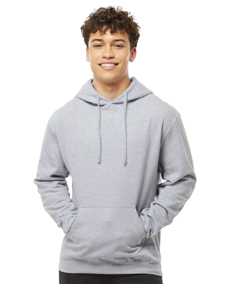Unisex Fleece Pullover Hoodie - Heather Grey