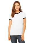 Women's Jersey Short-Sleeve Ringer T-Shirt - White / Black
