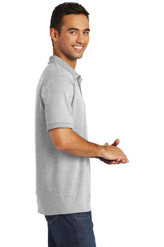 Unisex Core Blend Jersey Knit Polo - Ash