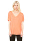 Bella + Canvas 8815 - Women's Slouchy V-Neck T-Shirt - Coral