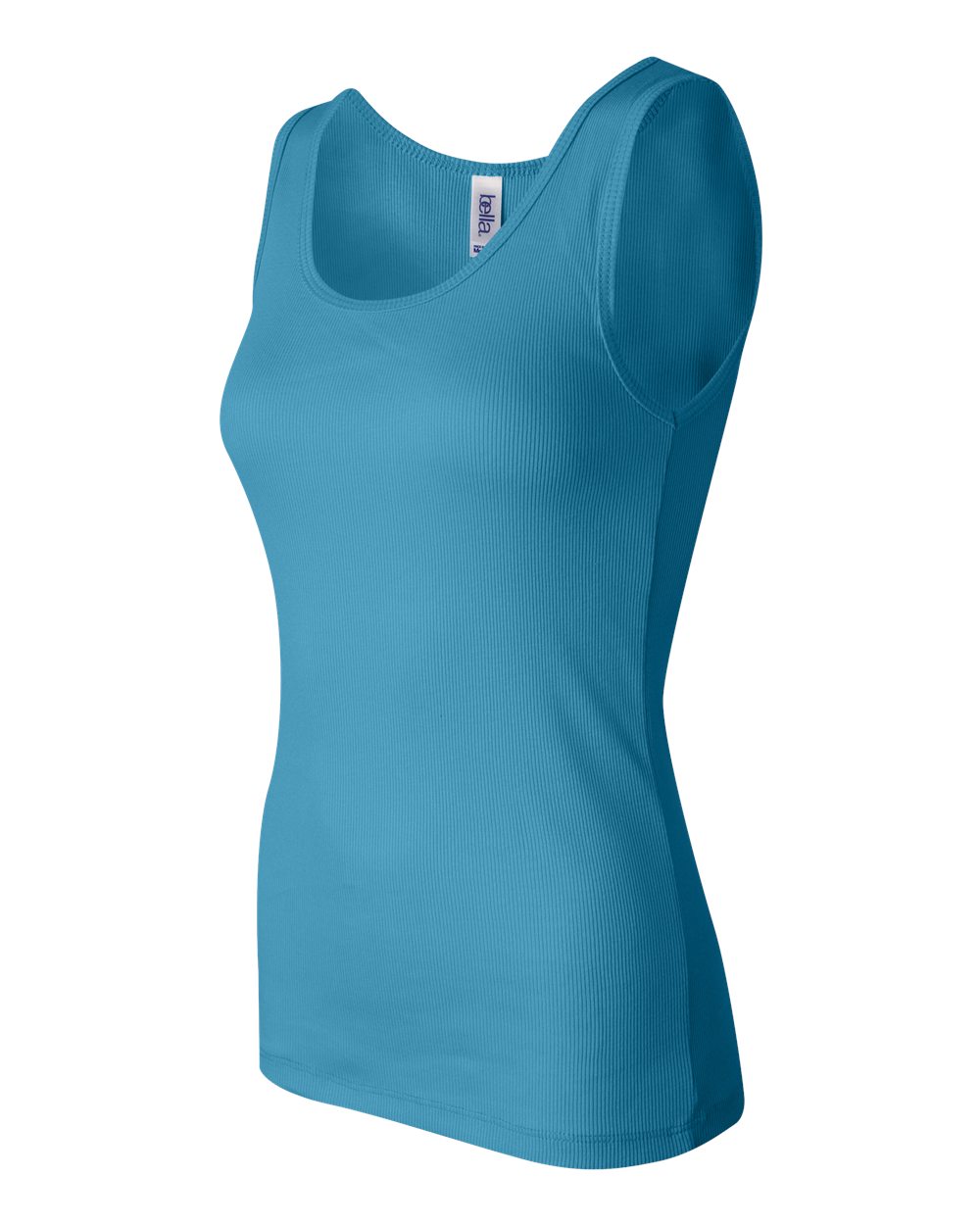 Women's 2x1 Rib Tank - Turquoise