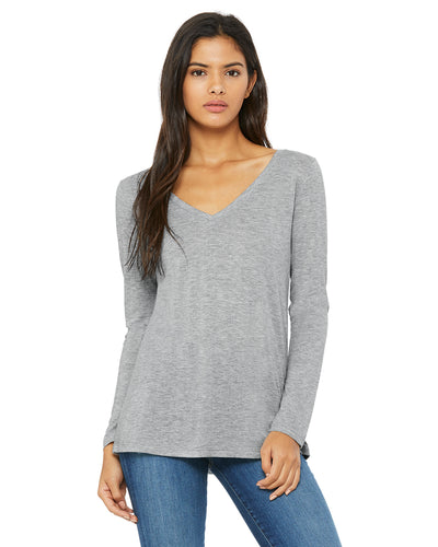 Women's Flowy Long-Sleeve V-Neck - Heather Athletic