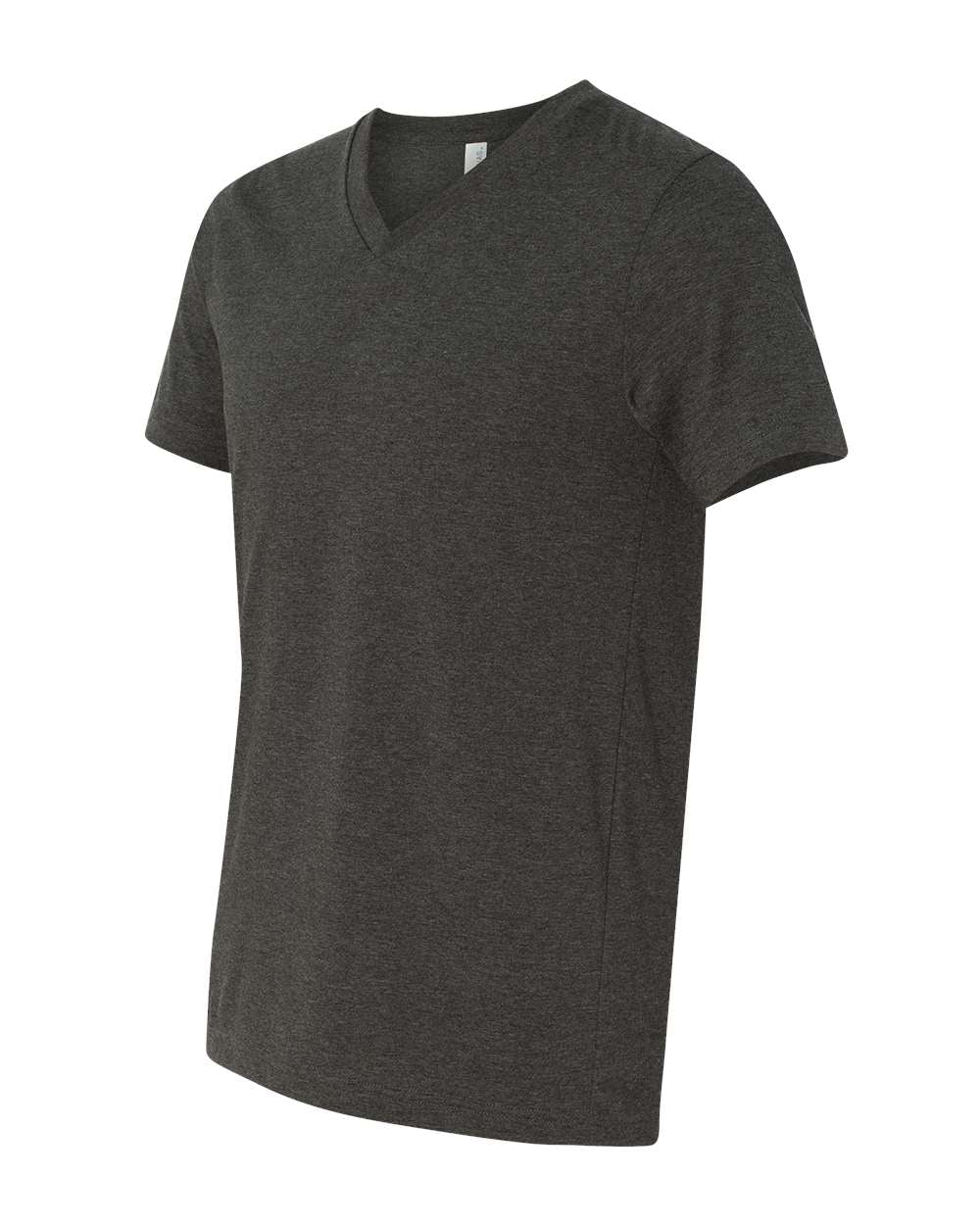 Unisex Jersey Short-Sleeve V-Neck T-Shirt - Heather Dark Gray