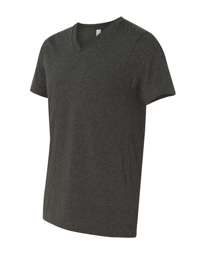 Unisex Jersey Short-Sleeve V-Neck T-Shirt - Heather Dark Gray