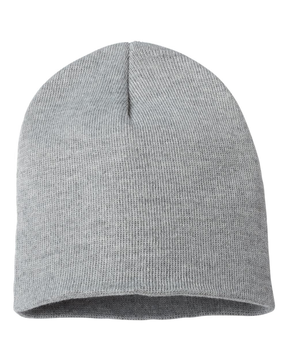 8" Knit Beanie - Heather Gray