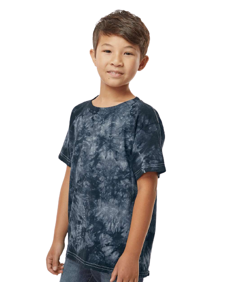 Youth Crystal Tie Dye T-Shirt - Black