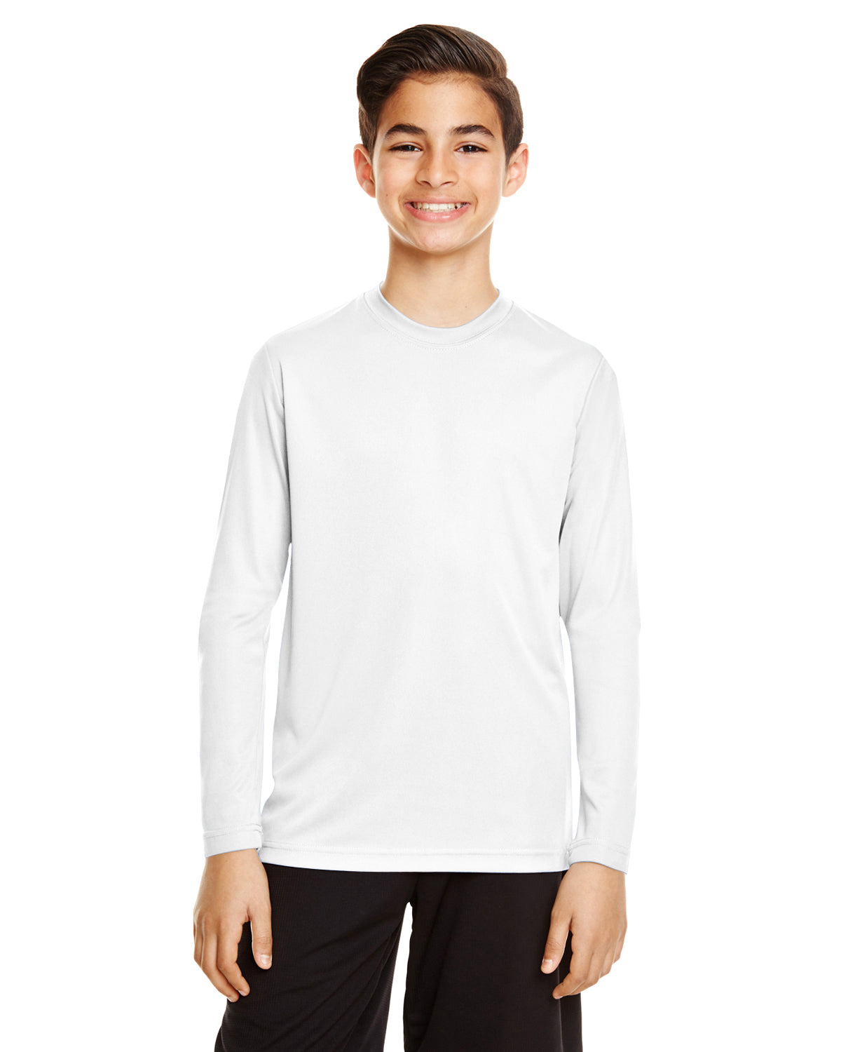 Youth Zone Performance Long-Sleeve T-Shirt - White