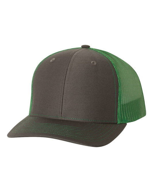 Snapback Trucker Cap - Charcoal / Kelly