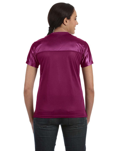 Women's Junior Fit Replica Football T-Shirt - Maroon