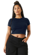 Bella + Canvas 1010J2 - Women's Micro Ribbed Baby Tee - Solid Navy Blend