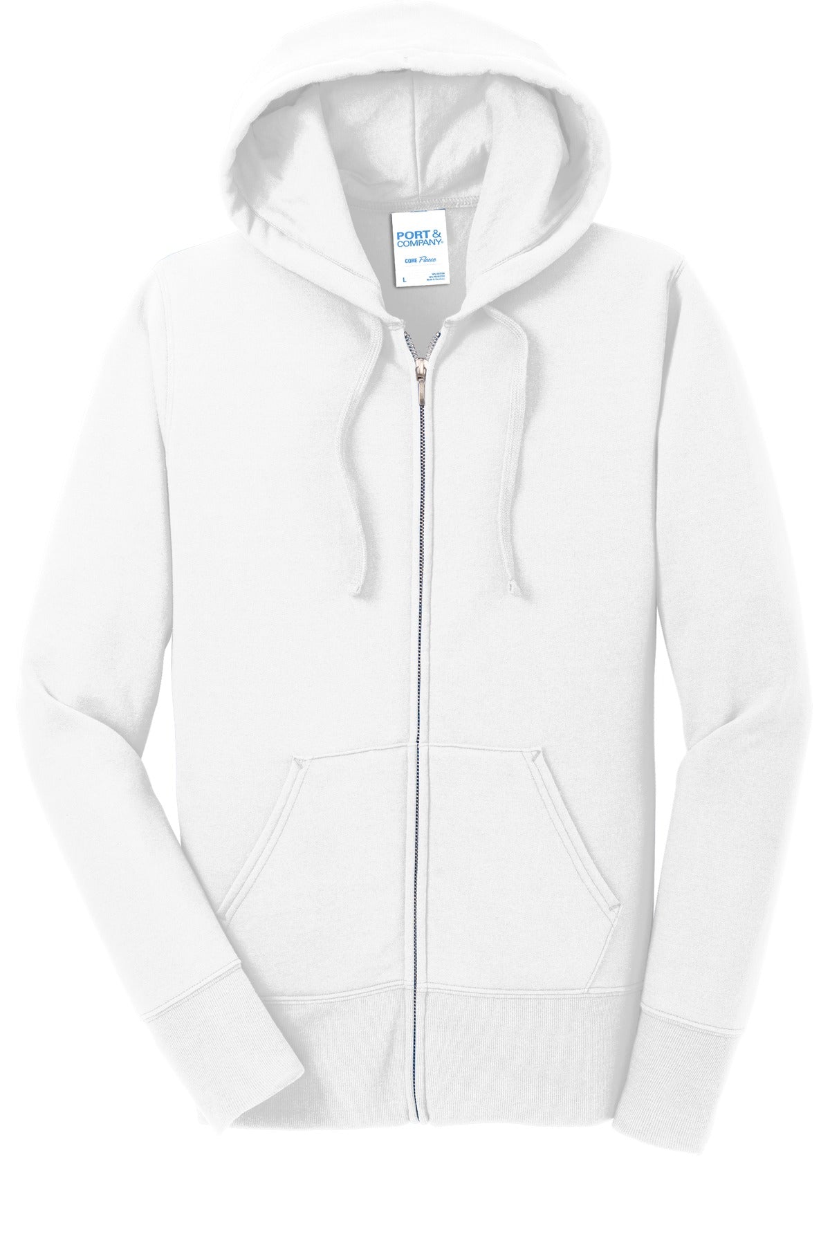 Women's Core Fleece Full-Zip Hoodie - White