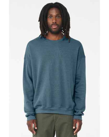 Unisex Drop Shoulder Fleece - Heather Deep Teal
