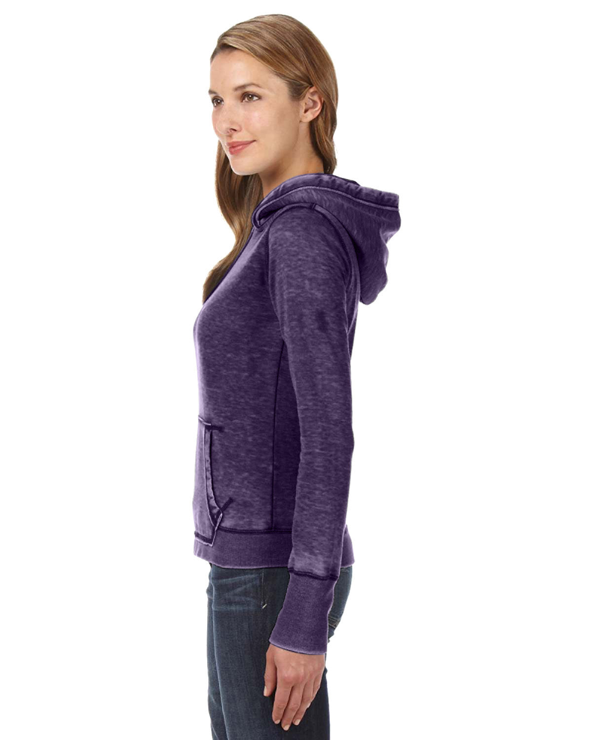 Women's Zen Pullover Fleece Hoodie - Twisted Plum
