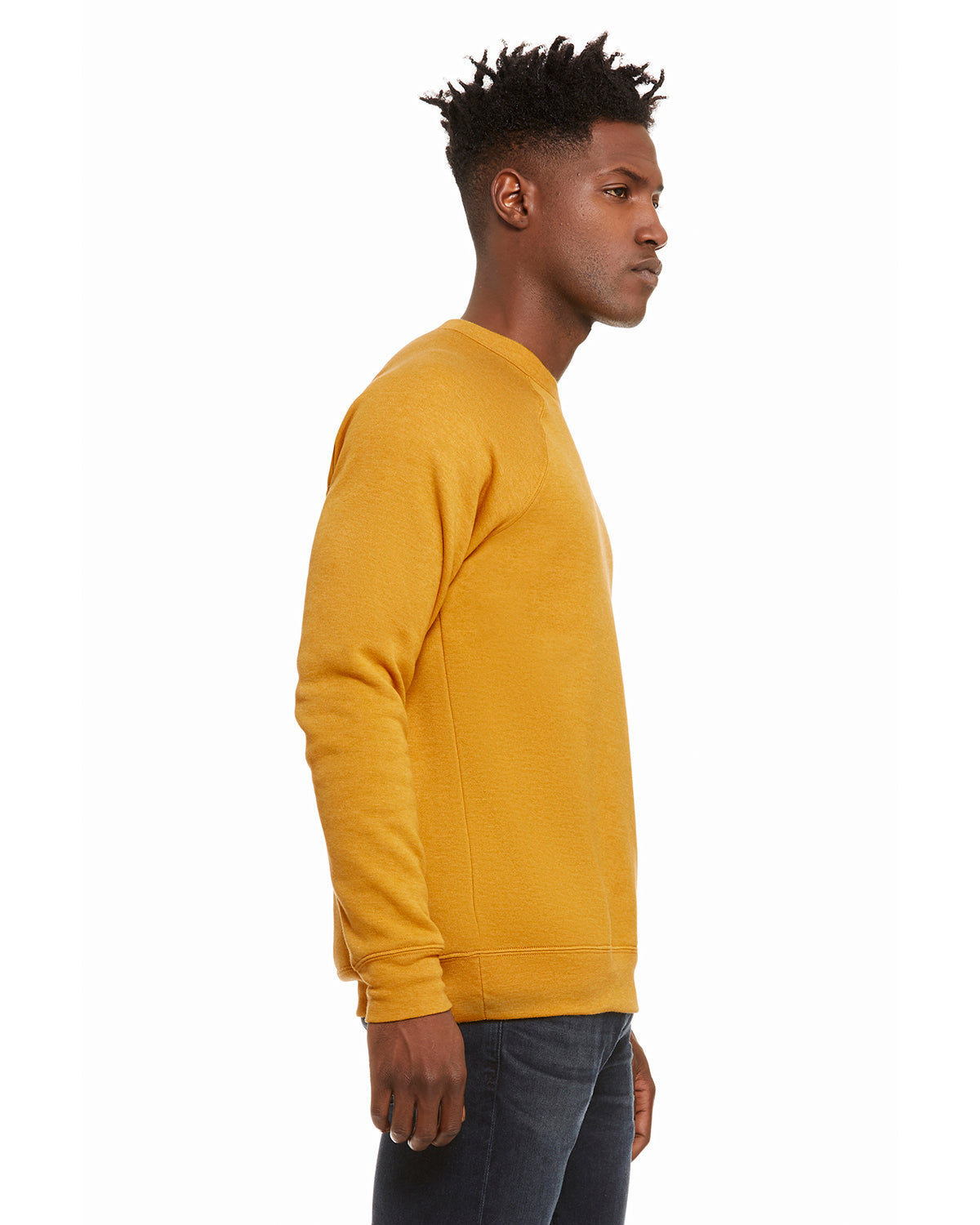 Unisex Sponge Fleece Raglan Sweatshirt - Heather Mustard