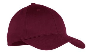 Youth Six-Panel Twill Cap - Maroon