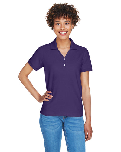 Women's Pima Piqué Short-Sleeve Y-Collar Polo - Deep Purple