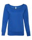 Bella + Canvas 7501 - Women's Sponge Fleece Wide Neck Sweatshirt - True Royal