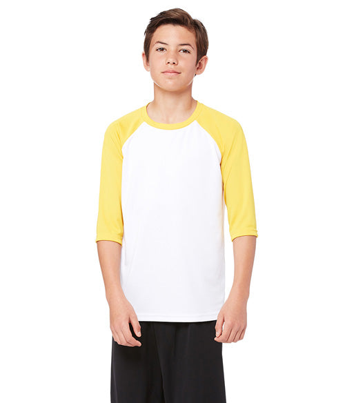 Youth Baseball T-Shirt - White / Sport Athletic Gold