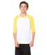 All Sport Y3229 - Youth Baseball T-Shirt - White / Sport Athletic Gold