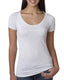 Next Level 6730 - Women's Triblend Scoop - Heather White