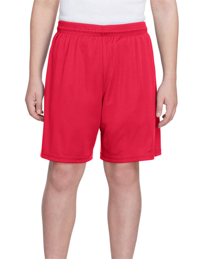 Youth Cooling Performance Polyester Short - Scarlet