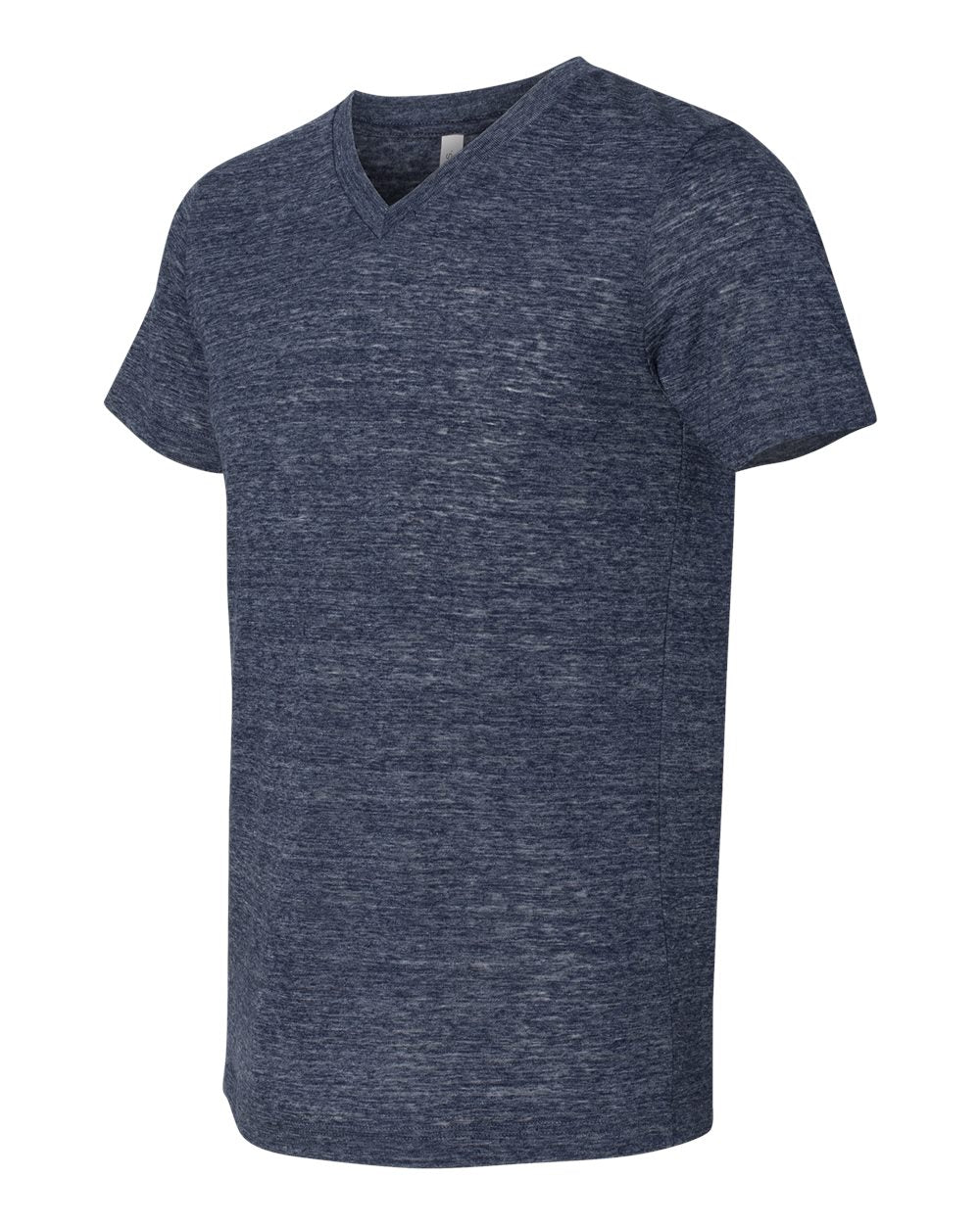 Unisex Jersey Short-Sleeve V-Neck T-Shirt - Navy Slub