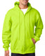 Bayside BA900 - Unisex 80% cotton/20% polyester Full-Zip Hoodie - Lime Green