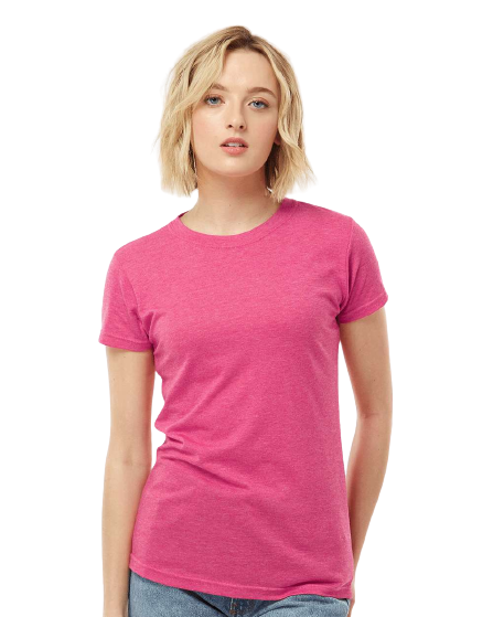 Women's Poly-Rich Slim Fit Tee - Heather Fuchsia