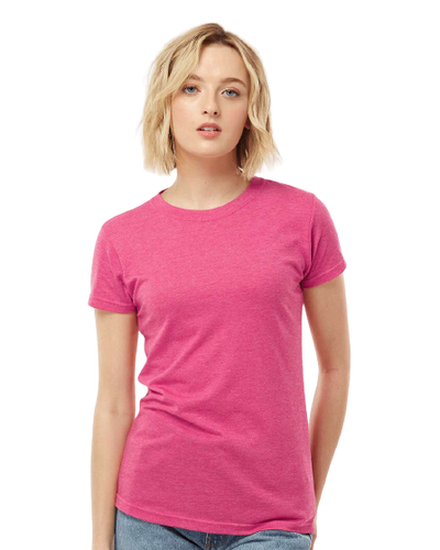Women's Poly-Rich Slim Fit Tee - Heather Fuchsia