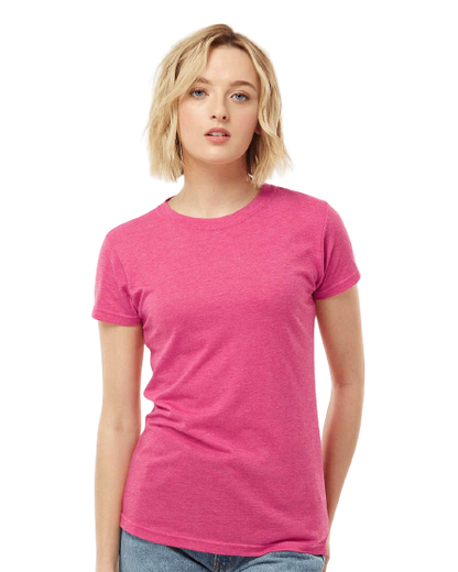 Women's Poly-Rich Slim Fit Tee - Heather Fuchsia