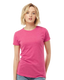 Tultex 0240TC - Women's Poly-Rich Slim Fit Tee - Heather Fuchsia