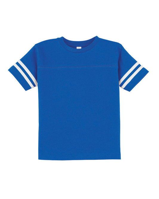 Toddler Football T-Shirt - Vintage Royal / Blend White