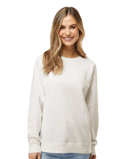 Unisex Lightweight Loopback Terry Crew - Bone