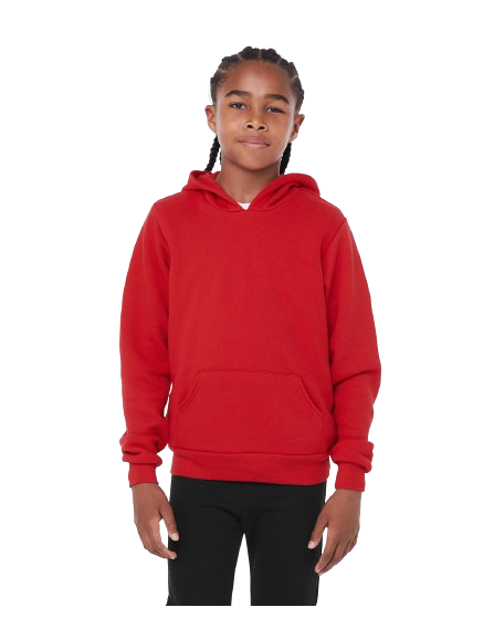 Youth Sponge Fleece Pullover Hoodie - Red