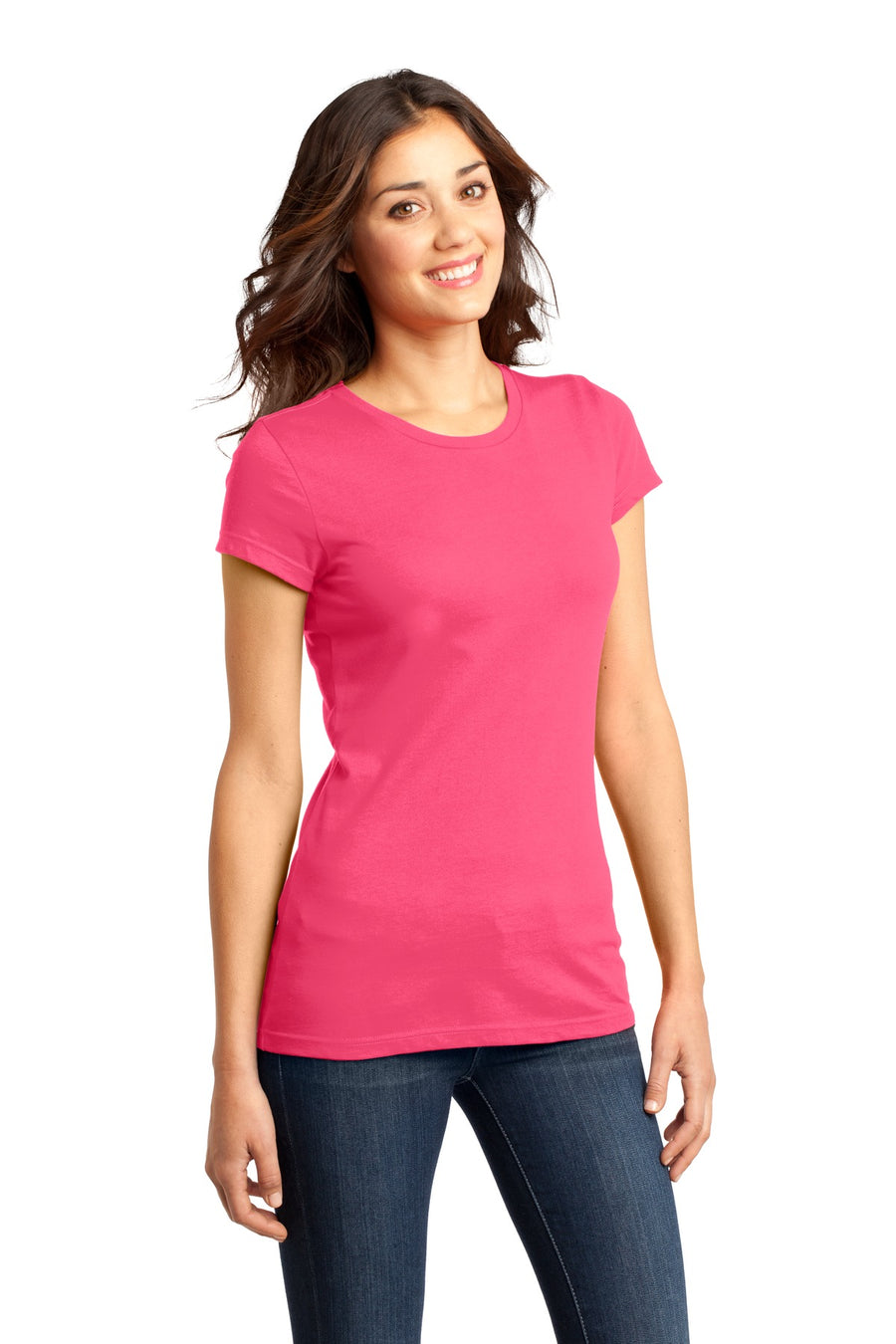 Women's Fitted Very Important Tee - Neon Pink