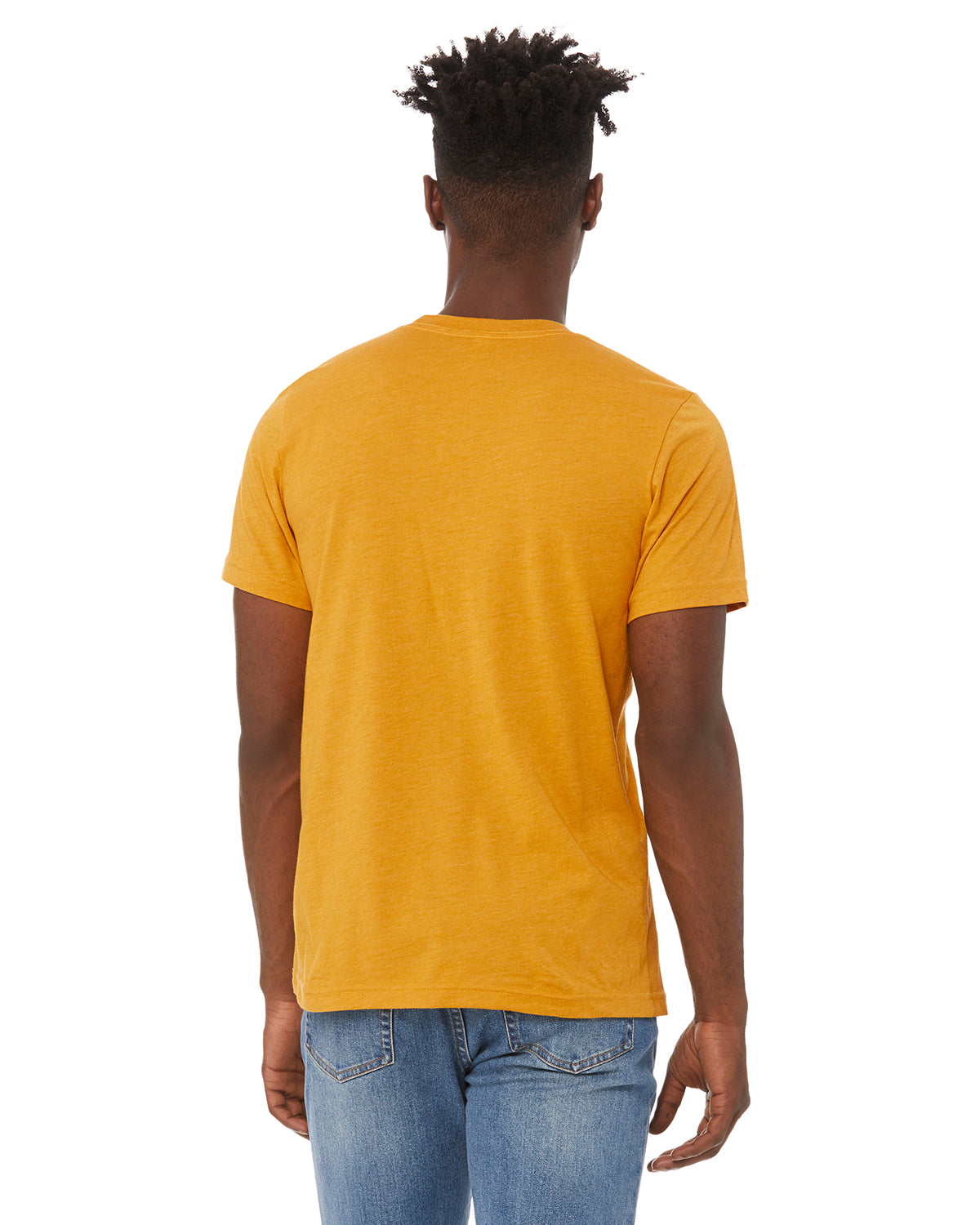 Unisex Heather CVC T-Shirt - Heather Mustard