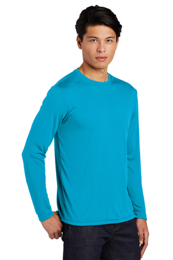 Unisex Long Sleeve PosiCharge Competitor Tee - Atomic Blue
