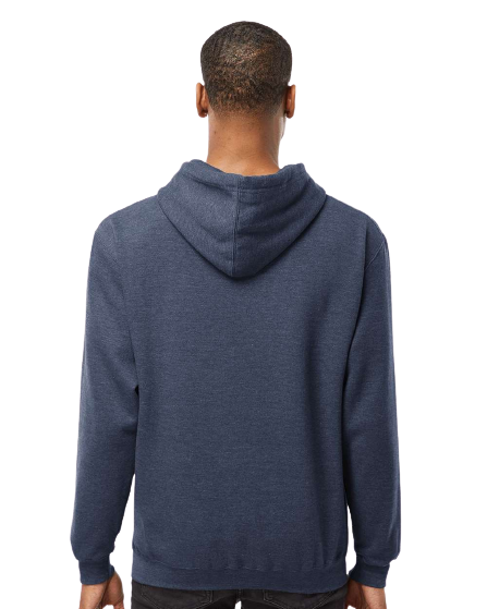 Unisex Fleece Pullover Hoodie - Heather Denim