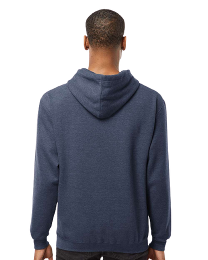 Unisex Fleece Pullover Hoodie - Heather Denim