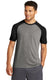 Sport-Tek ST400 - Unisex PosiCharge Tri-Blend Wicking Raglan Tee - Black Ts / Dgh