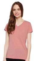 Women's Harborside Melange V-Neck T-Shirt - Mauvelous Melange