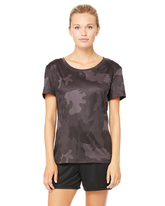 Women's Performance Short-Sleeve T-Shirt - Black Laser Camo