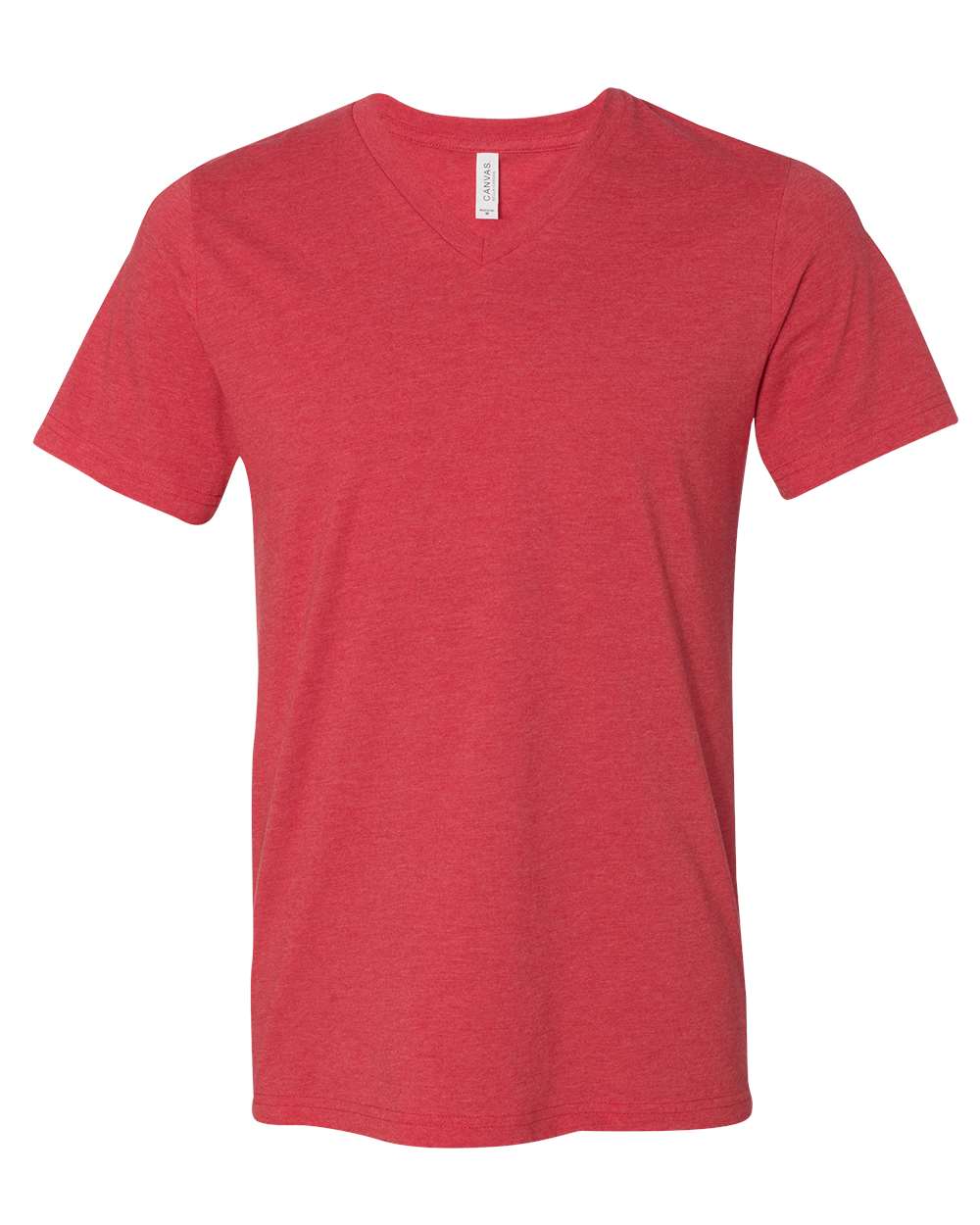 Unisex Jersey Short-Sleeve V-Neck T-Shirt - Heather Red