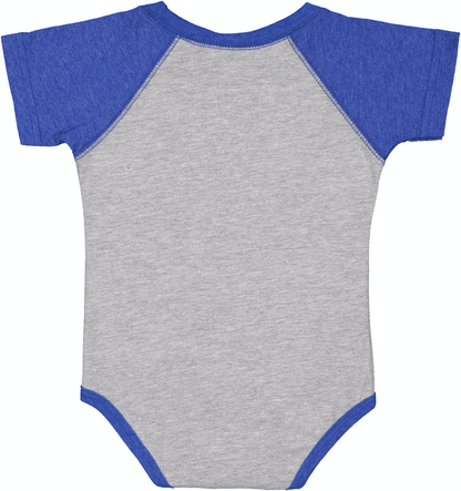Infant Baseball Bodysuit - Vintage Heather / Vintage Royal
