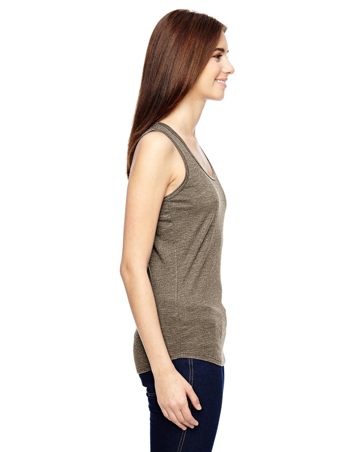 Women's Triblend Racerback Tank - Heather Slate