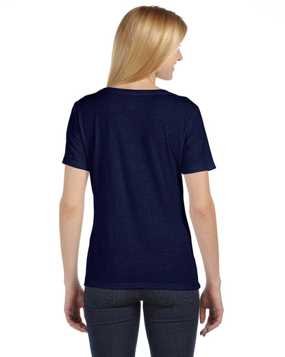 Missy Short-Sleeve Scoop Neck T-Shirt - Navy