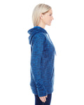 Women's Cosmic Contrast Fleece Hoodie - Royal Fleck / Royal
