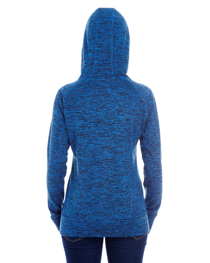 Women's Cosmic Contrast Fleece Hoodie - Royal Fleck / Royal