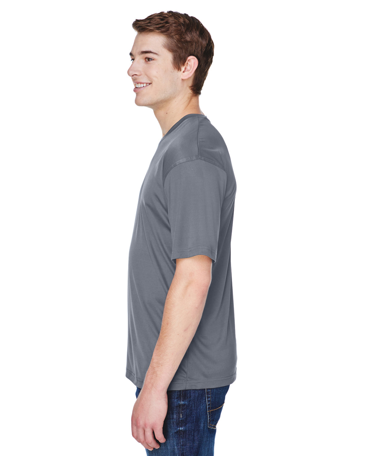 Men's Cool & Dry Basic Performance T-Shirt - Charcoal